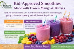 Kid-Approved Smoothies Made with Frozen Mango & Berries