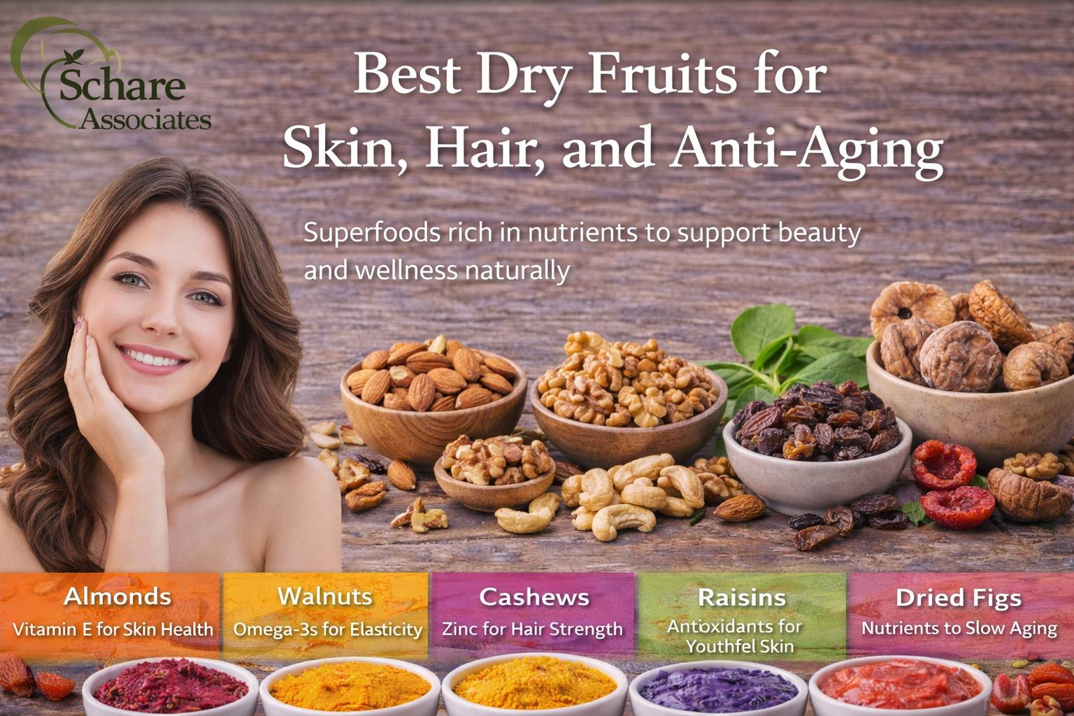 Best Dry Fruits for Skin, Hair, and Anti-Aging