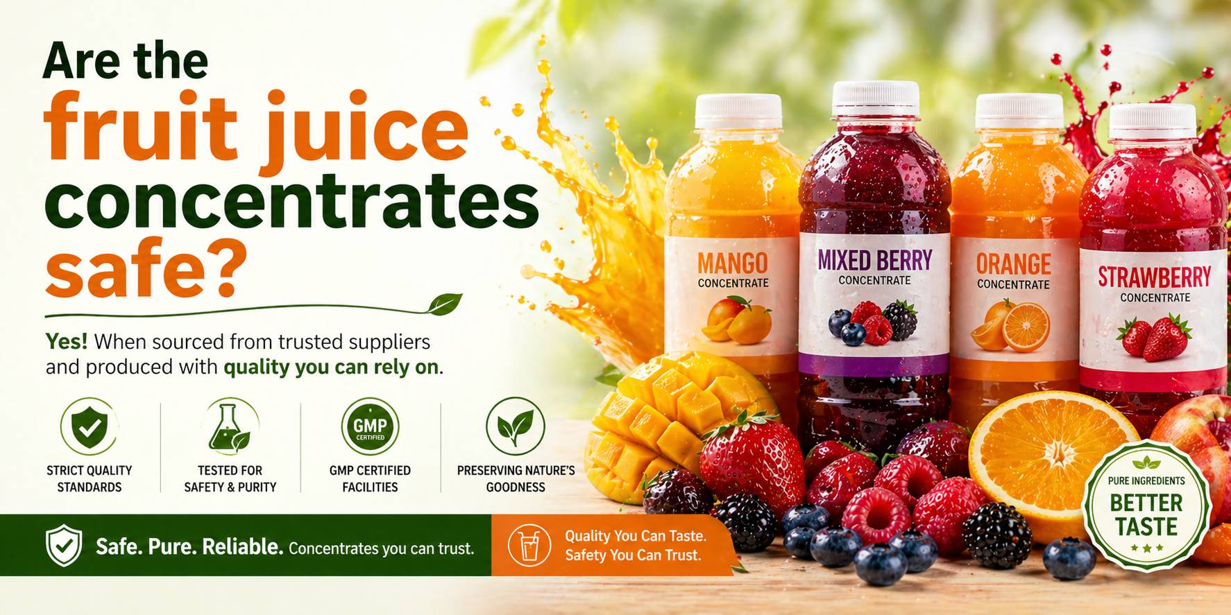 Are the fruit juice concentrates safe?