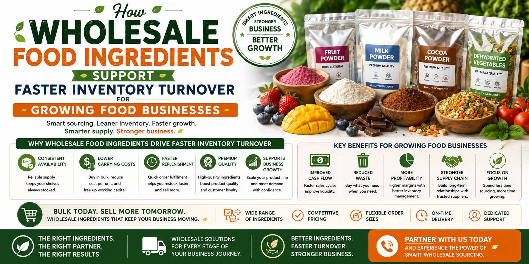 How Wholesale Food Ingredients Support Faster Inventory Turnover For Growing Food Businesses