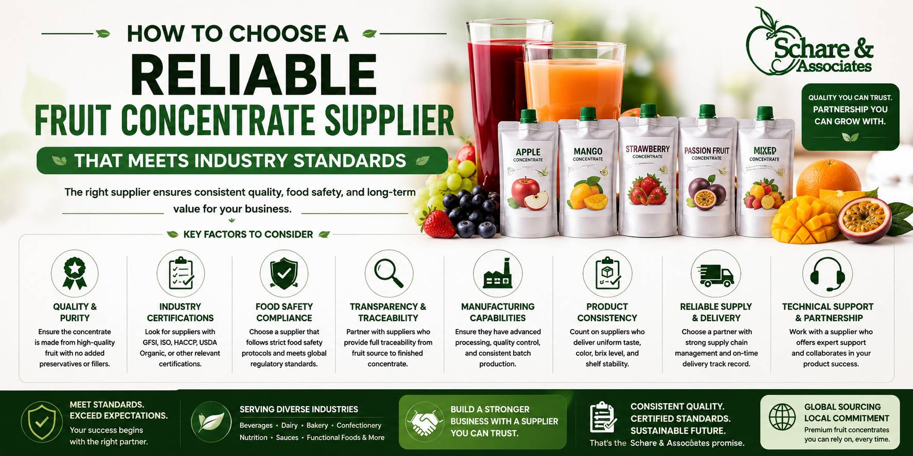 How to Choose a Reliable Fruit Concentrate Supplier That Meets Industry Standards