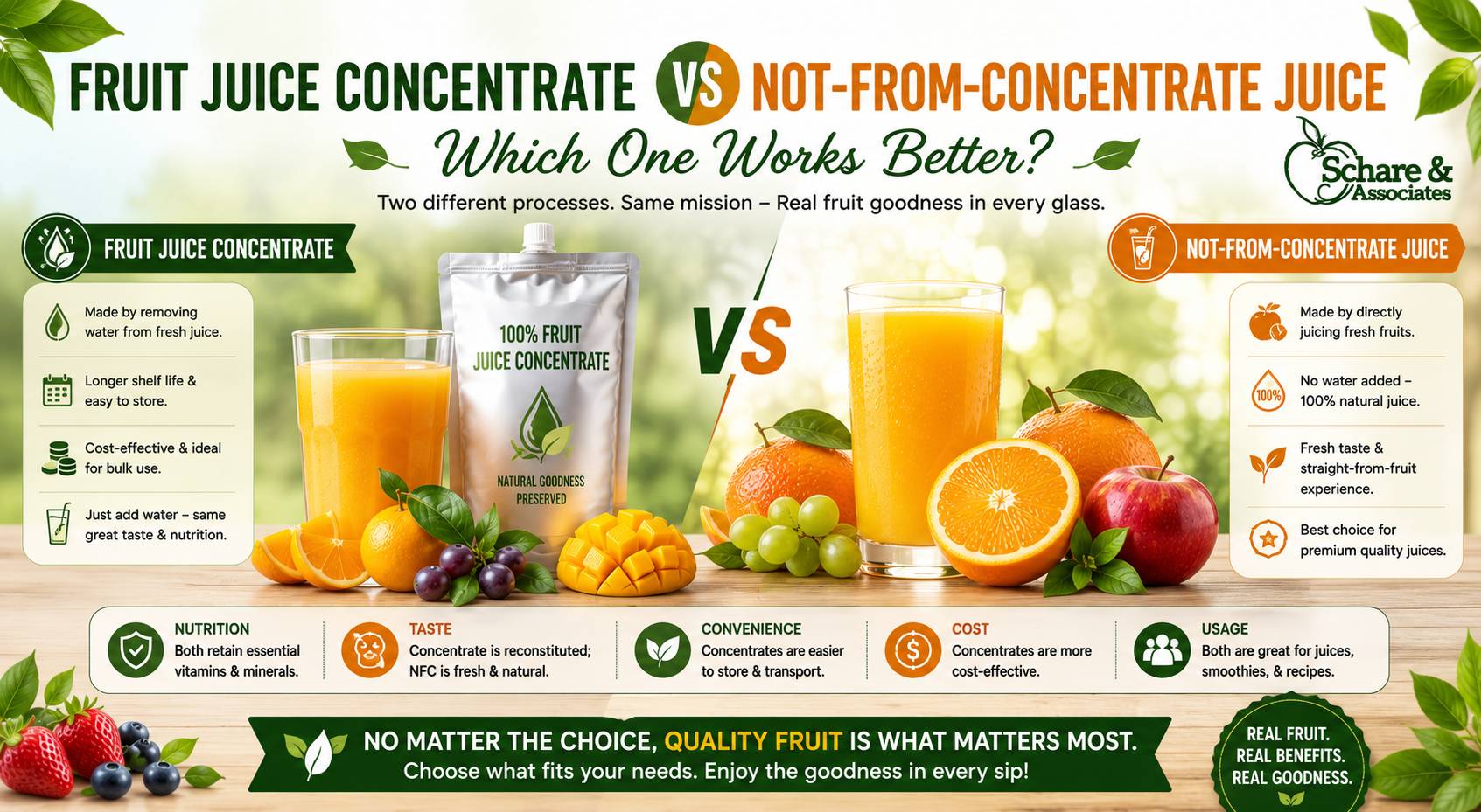 Fruit Juice Concentrate vs Not-From-Concentrate Juice: Which One Works Better?