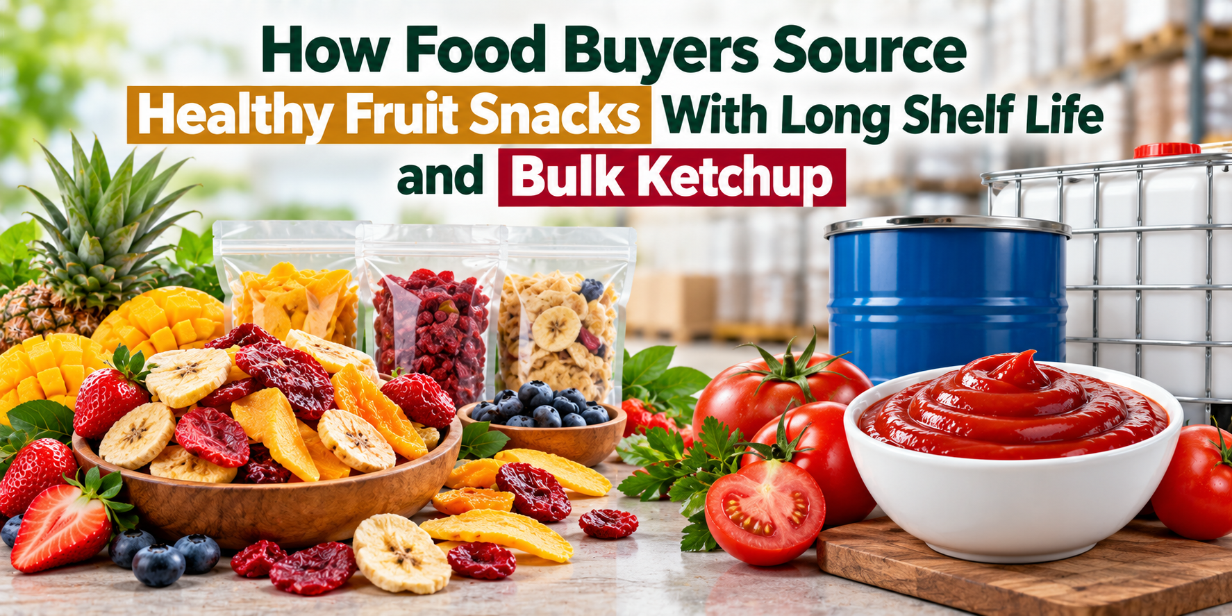How Food Buyers Source Healthy Fruit Snacks With Long Shelf Life and Bulk Ketchup